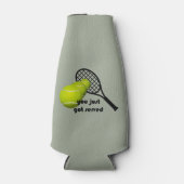 Tennis je hebt net een served Funny Bottle Cooler. Flesjeskoeler (Voorkant)