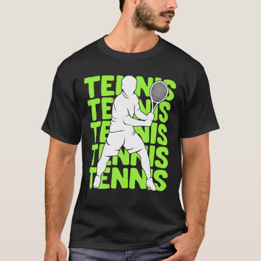 Tennis Jeugd Mannen Jongens Kinder T Shirt (Voorkant)