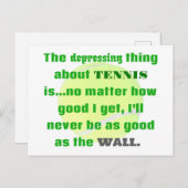 Tennis Joke Gift voor Laughs Tennis Ball Briefkaart (Voorkant / Achterkant)