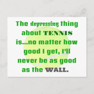 Tennis Joke Gift voor Laughs Tennis Ball Briefkaart