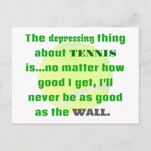 Tennis Joke Gift voor Laughs Tennis Ball Briefkaart (Voorkant)