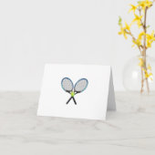 Tennis-Jubileum Kaart (Gele Bloem)