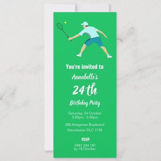 Tennis Kaart (Voorkant)