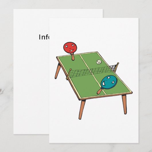 Tennis Kaart (Voorkant / Achterkant)