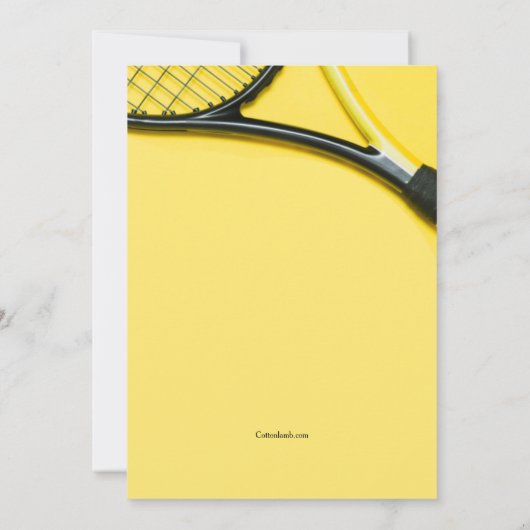 Tennis Kaart (Achterkant)