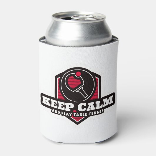 Tennis kalm houden en afspelen blikjeskoeler (Blikje Voorkant)