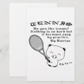 Tennis Kantoorartikelen Briefpapier (Voorkant / Achterkant)