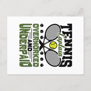 Tennis Kapitein Overwerkte en onderbetaald Briefkaart