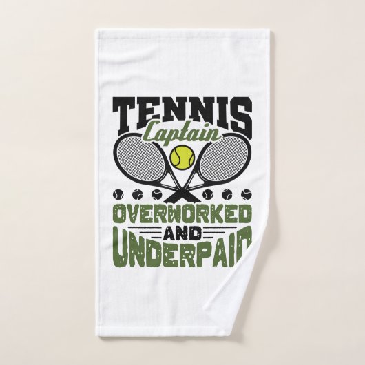 Tennis Kapitein Overwerkte en onderbetaald Handdoek (Handdoek)