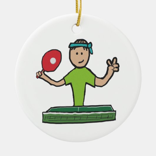 Tennis Keramisch Ornament (Voorkant)