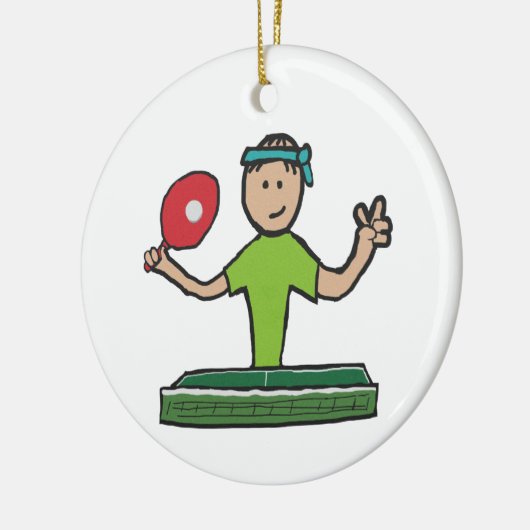 Tennis Keramisch Ornament (Links)