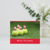 Tennis Kerst Briefkaart (Staand voorkant)