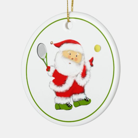 Tennis Kerst Cadeau Keramisch Ornament (Links)