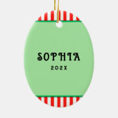 Tennis Kerst Cadeau Keramisch Ornament (Achterkant)