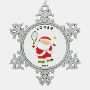 Tennis Kerst Collectie 2026 Tin Sneeuwvlok Ornament