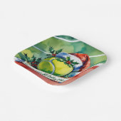 Tennis Kerst Feestbal Papieren Bordje (Gebogen)