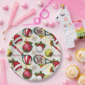 Tennis Kerst Feestelijke Rackets en Bal Papieren Bordje (Feest)