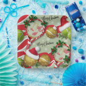 Tennis Kerst Feestelijke Rackets en Bal Papieren Bordje (Feest)