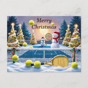 Tennis Kerst Feestelijke Racquets Feestdagenkaart