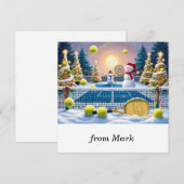 Tennis Kerst Feestelijke Racquets Feestdagenkaart (Voorkant / Achterkant)