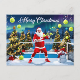 Tennis Kerst Feestelijke Racquets Feestdagenkaart