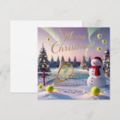 Tennis Kerst Feestelijke Racquets Feestdagenkaart (Voorkant / Achterkant)