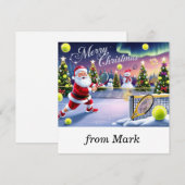 Tennis Kerst Feestelijke Racquets Feestdagenkaart (Voorkant / Achterkant)