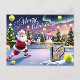 Tennis Kerst Feestelijke Racquets Feestdagenkaart