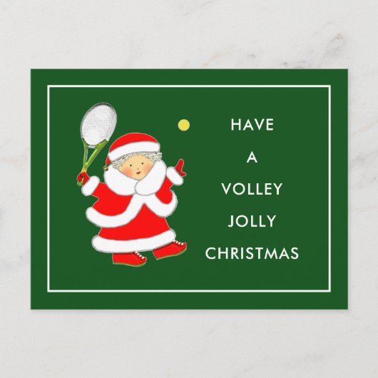 Tennis Kerst Kaarten Feestdagenkaart (Voorkant)