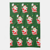 Tennis Kerst Keukenhanddoek (Verticaal)