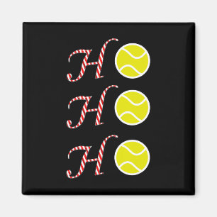 Tennis Kerst T Shirt -sport Ho Ho Ho Vakantie Magneet