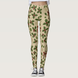Tennis Kerst thema voor Speler Leggings