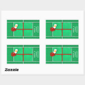 Tennis Kerst Vakantie Gift Stickers (Vel)