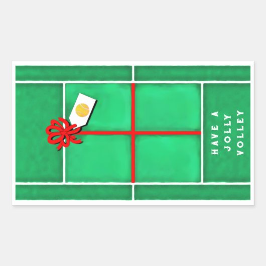 Tennis Kerst Vakantie Gift Stickers (Voorkant)