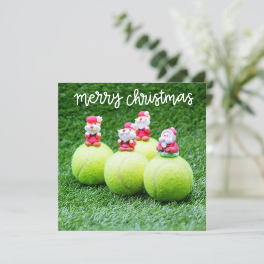 Tennis kerstbal met kerstbal (Staand voorkant)