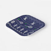 Tennis-kerstbeker van brei-patroonscandi papieren bordje (Gebogen)