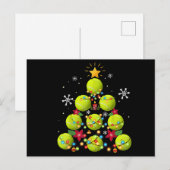 tennis kerstboom geschenken uitnodiging briefkaart (Voorkant / Achterkant)