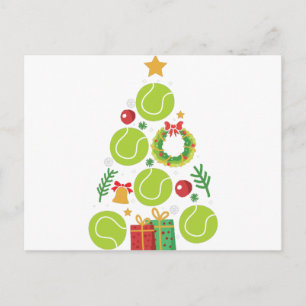 Tennis-kerstboom kerstcadeautje briefkaart