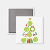 Tennis-kerstboom | kerstcadeautje magneet (Voorkant / Achterkant)
