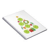 Tennis-kerstboom | kerstcadeautje notitieboek (Rechterzijde)