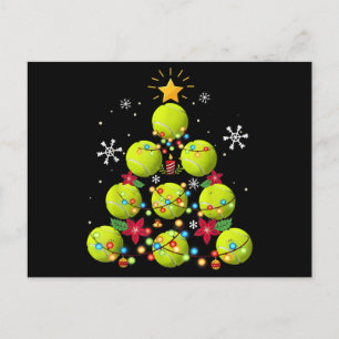 tennis kerstboomgeschenken aankondigingskaart