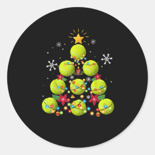 tennis kerstboomgeschenken ronde sticker