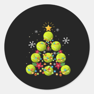 tennis kerstboomgeschenken ronde sticker