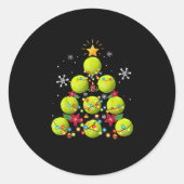 tennis kerstboomgeschenken ronde sticker (Voorkant)