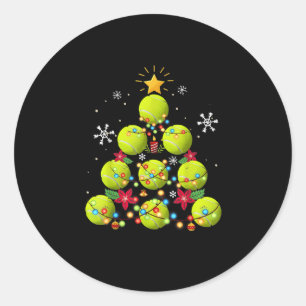 tennis kerstboomgeschenken ronde sticker