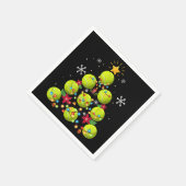 tennis kerstboomgeschenken servet (Hoek)