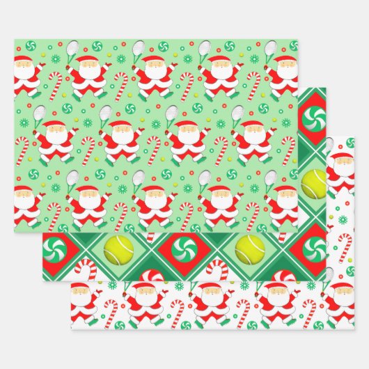 Tennis kerstcadeau inpakpapier vel (Set)