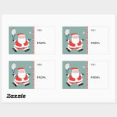 Tennis-kerstcadeaus Rechthoekige Sticker (Vel)