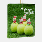 Tennis Kerstcadeaus voor tennisspeler Keramisch Ornament (Rechts)