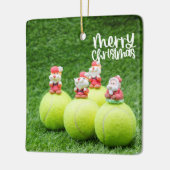 Tennis Kerstcadeaus voor tennisspeler Keramisch Ornament (Links)